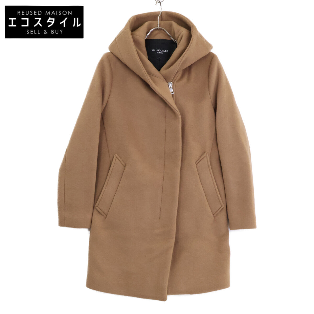 1piu1uguale3 ウノピゥウノウグァーレトレ DONNA MSC014-WNY035 WRAP COAT フーデッドラップ コート I