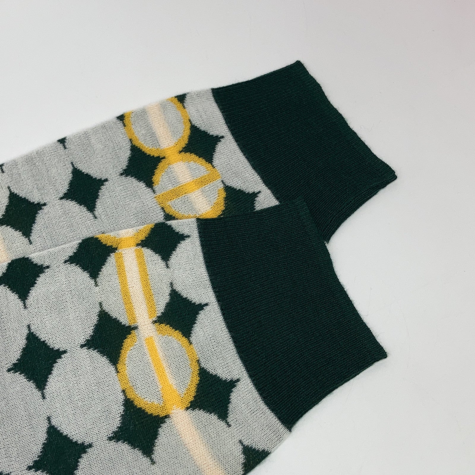 1piu1uguale3 ウノピゥウノウグァーレトレ 【GOLF】GRK067-WOA017 グリーン G.CREWKNIT GOLF BALL 総柄クルーネックニット トップス