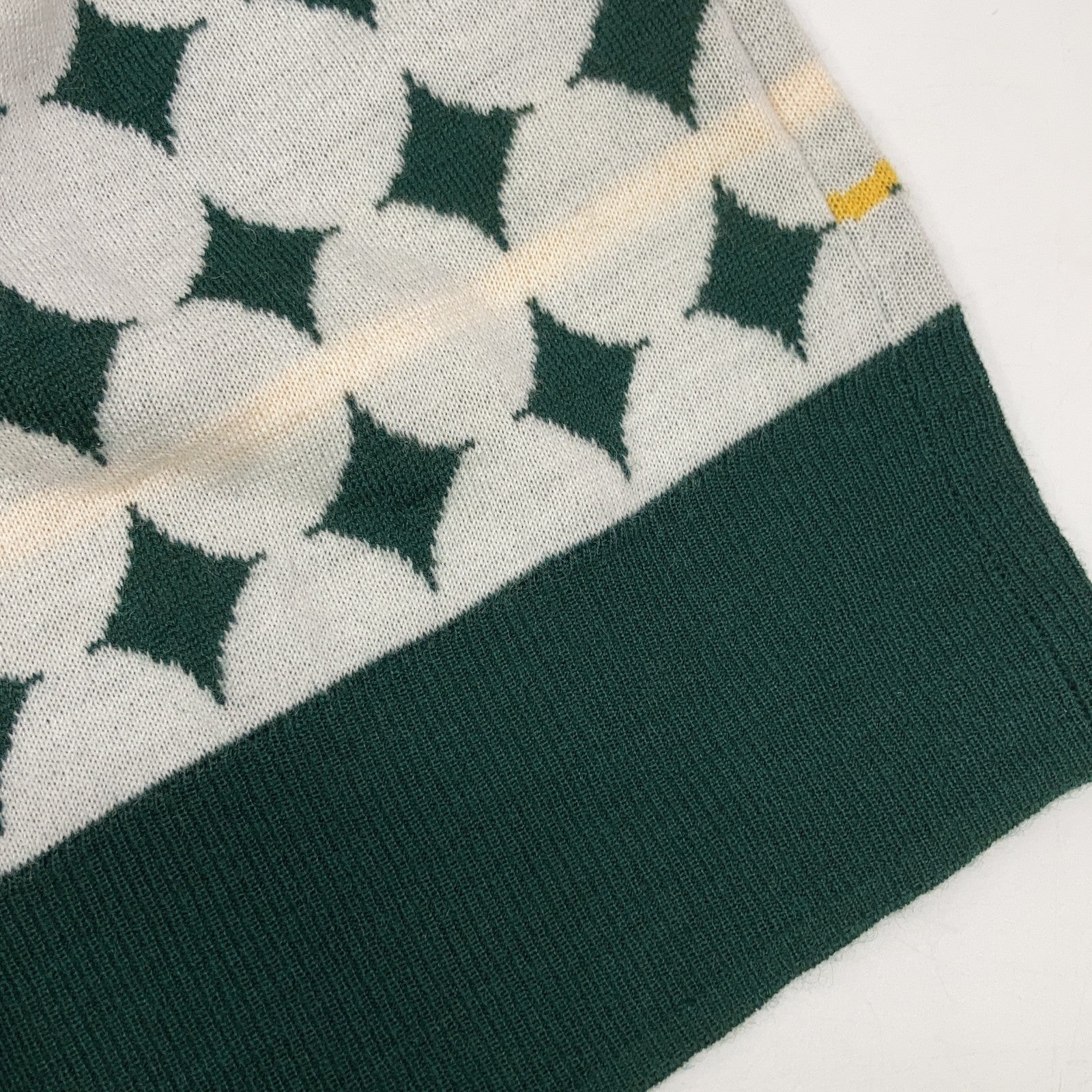 1piu1uguale3 ウノピゥウノウグァーレトレ 【GOLF】GRK067-WOA017 グリーン G.CREWKNIT GOLF BALL 総柄クルーネックニット トップス