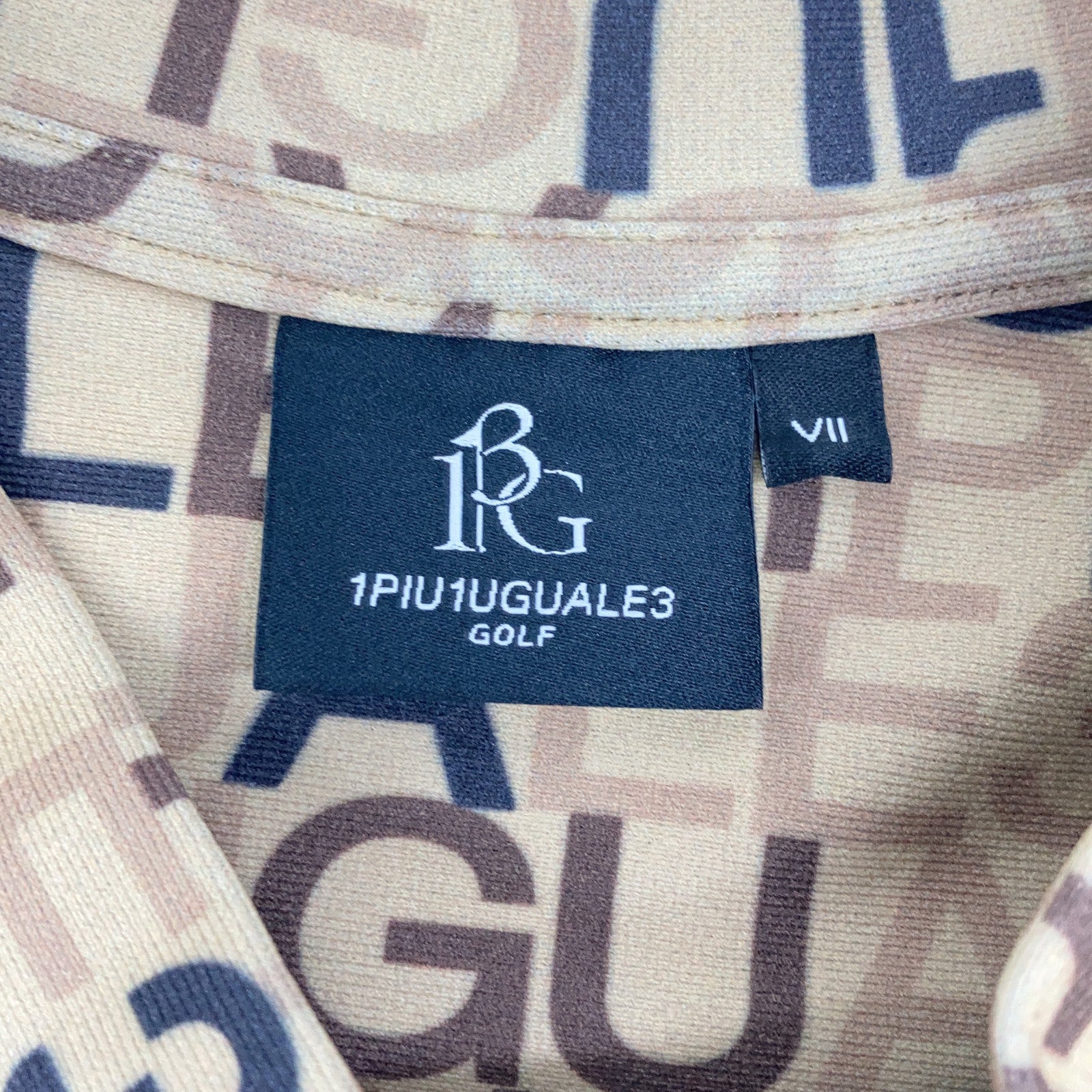 1piu1uguale3 Uno Piu Uno Uguale Tre 【高尔夫】GRT234-POE519 棕色 L/S MOCK NECK LOGO 全印花高领长袖T恤 上衣