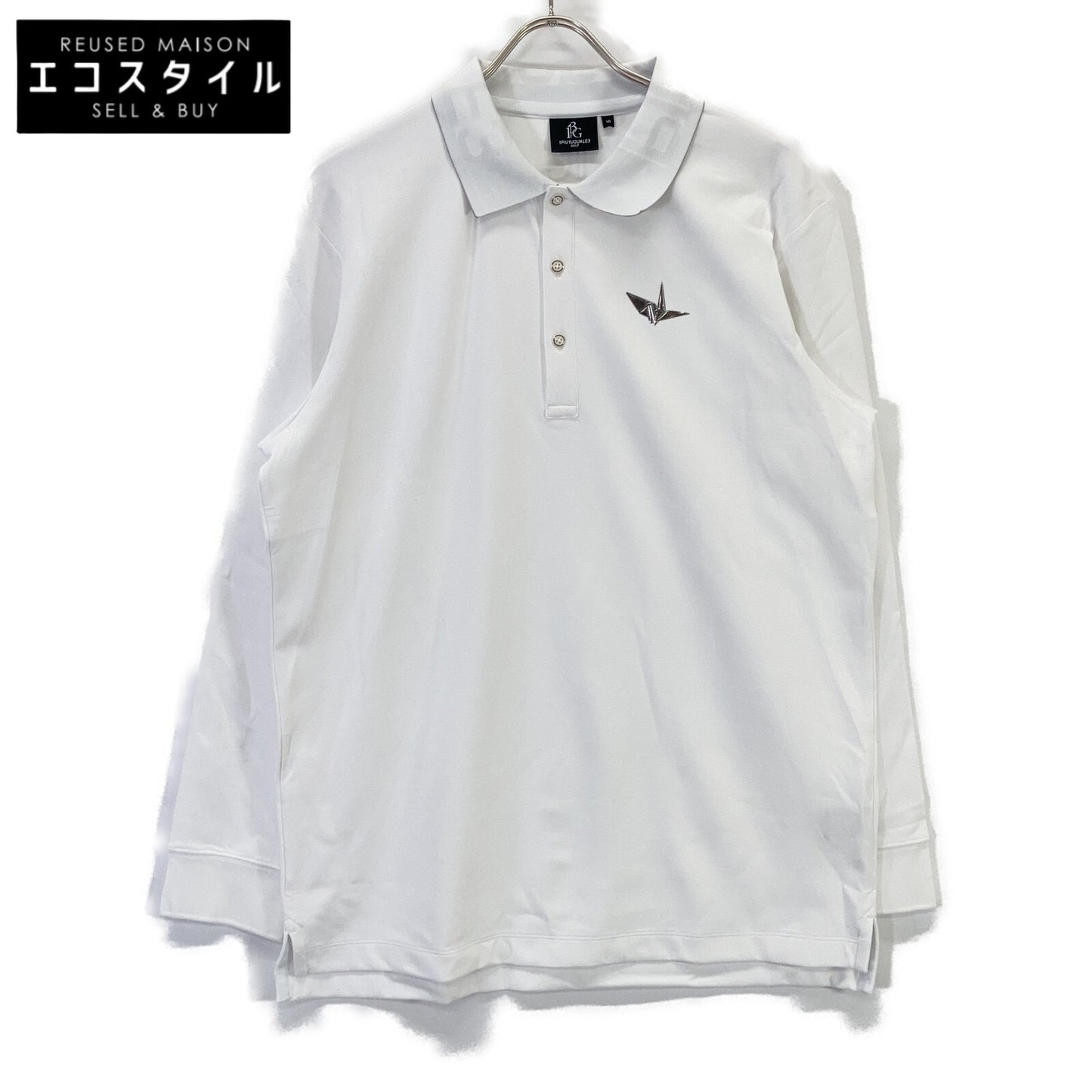 1piu1uguale3 ウノピゥウノウグァーレトレ 【GOLF】GRT204-POE475 ホワイト G.L/S POLO COLLARE 長袖ポロシャツ トップス