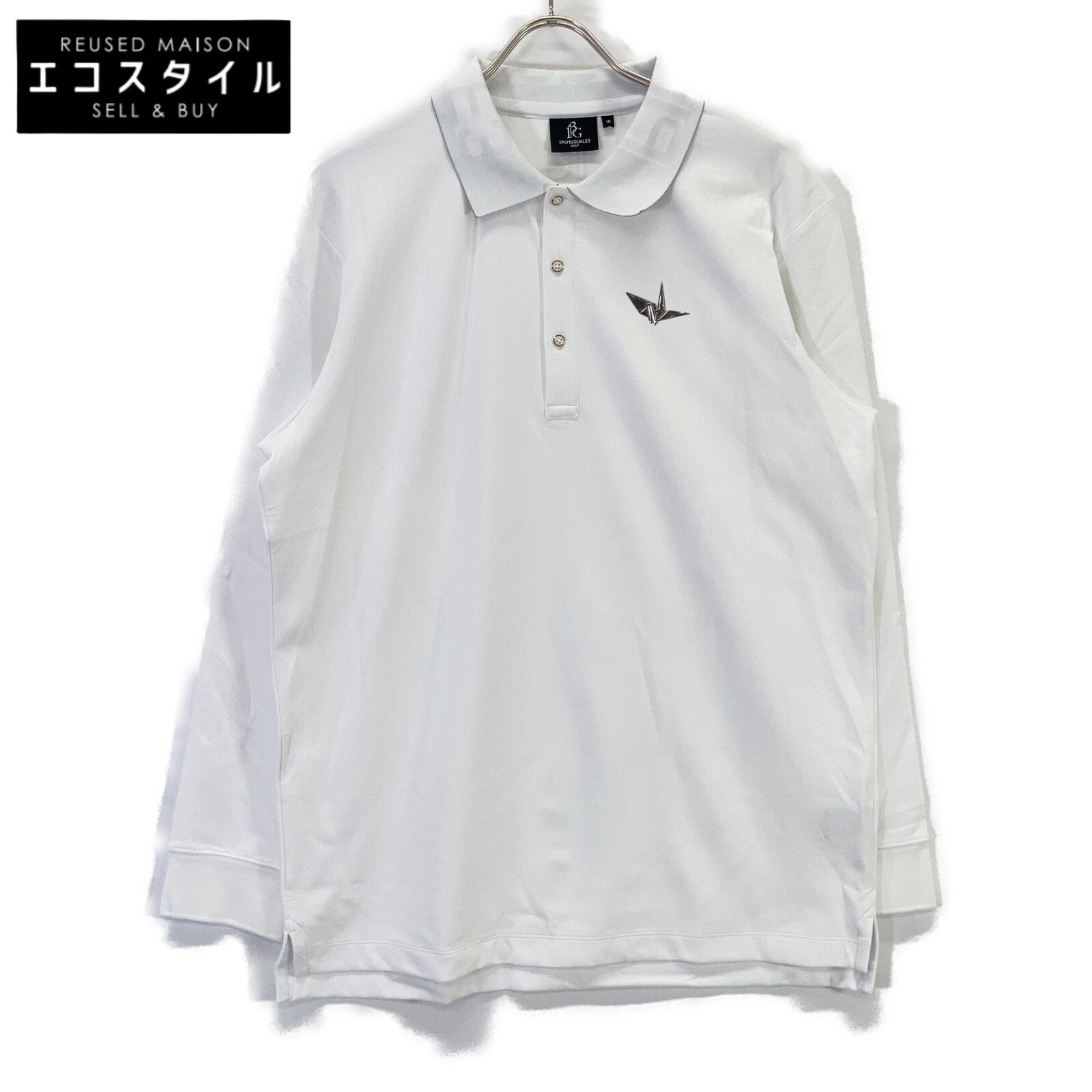 1piu1uguale3 ウノピゥウノウグァーレトレ 【GOLF】GRT204-POE475 ホワイト G.L/S POLO COLLARE 長袖ポロシャツ トップス