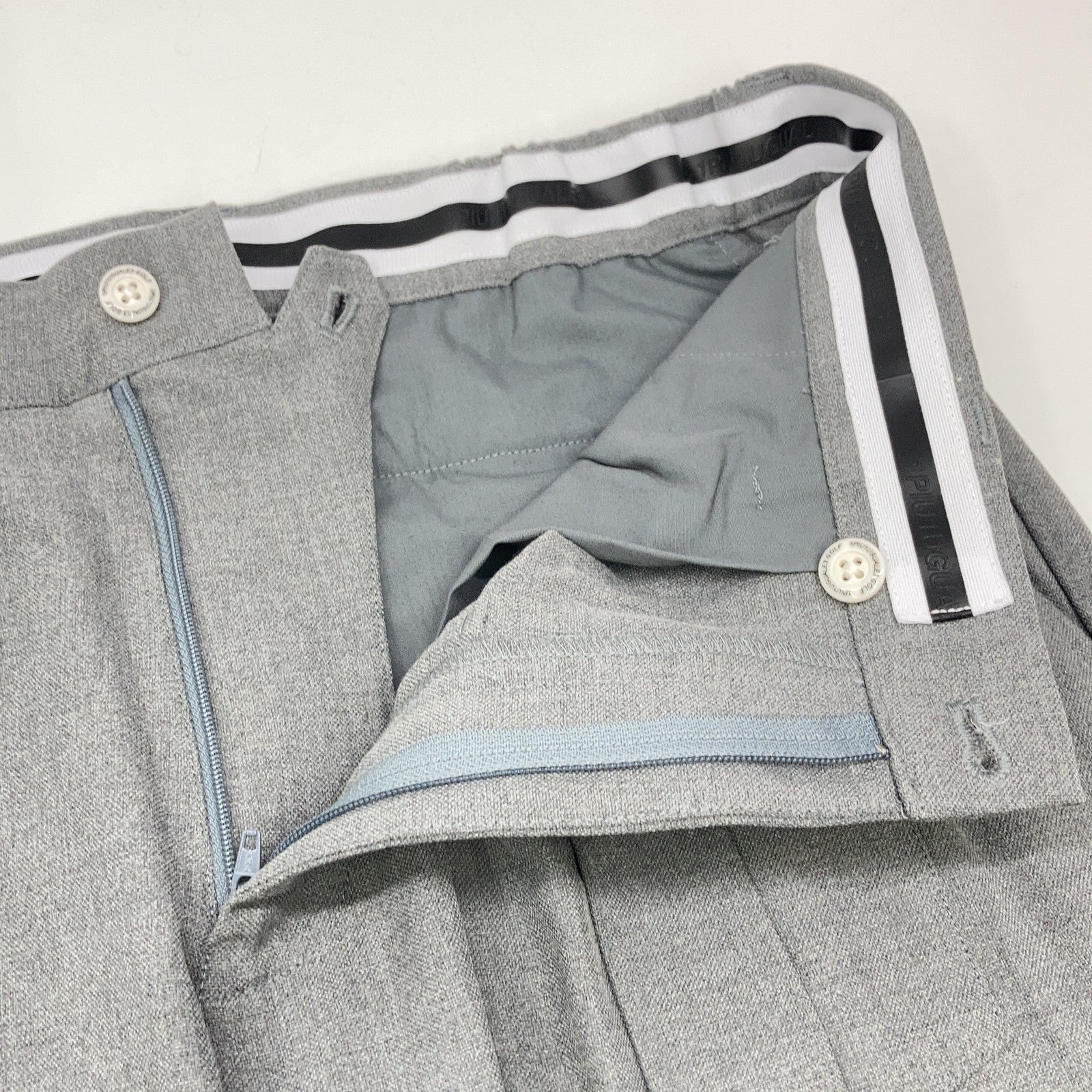 1piu1uguale3 ウノピゥウノウグァーレトレ 【GOLF】GRP134-PRY113 グレー G.LONG PANTS BUSH スラックスパンツ ボトムス