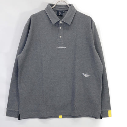 【GOLF】【×Del Piero】GDT012-ARN029 Gray ADP L/S Back Line Polo Long Sleeve Polo Shirt Tops VII Men's