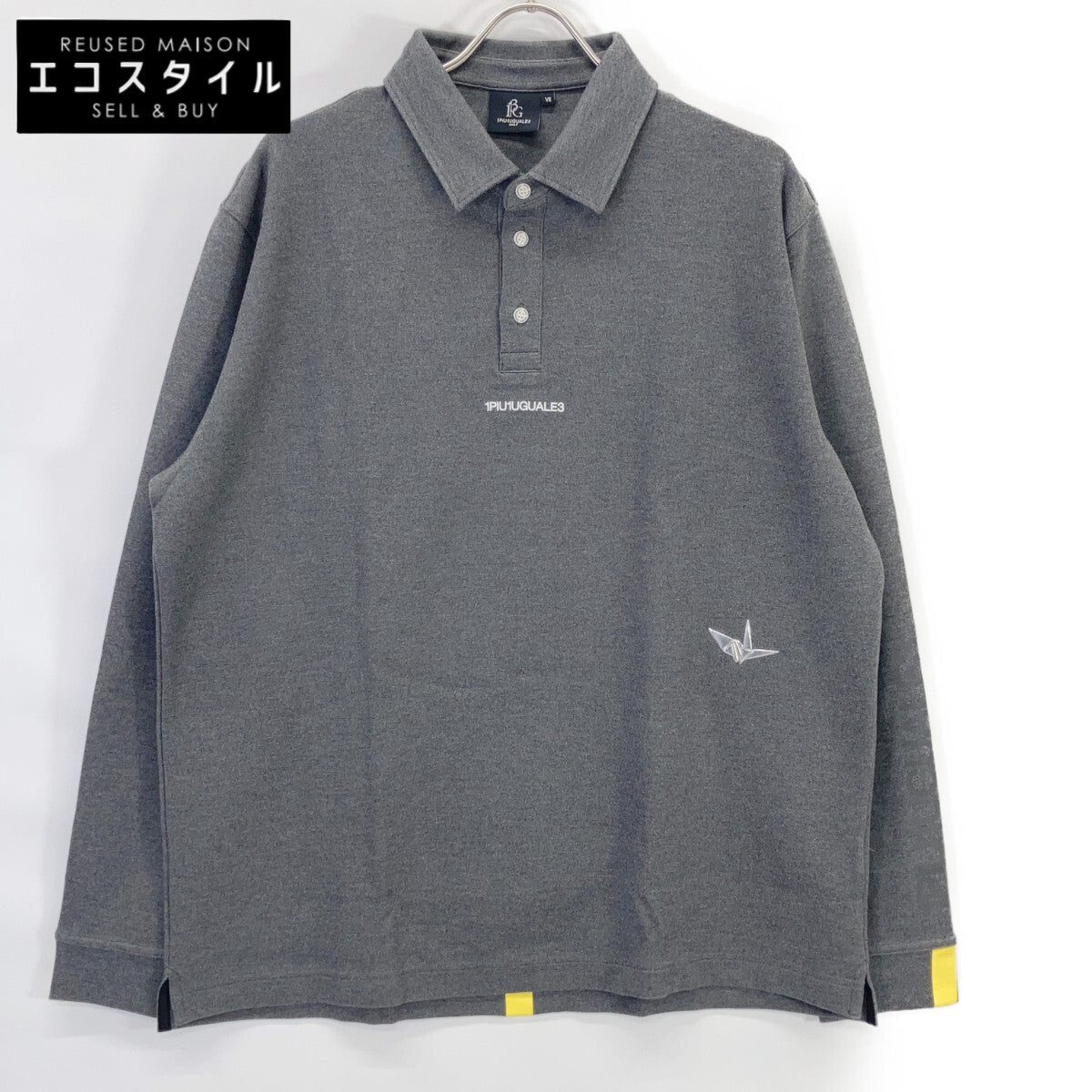 【GOLF】【×Del Piero】GDT012-ARN029 Gray ADP L/S Back Line Polo Long Sleeve Polo Shirt Tops VII Men's