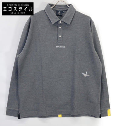 【GOLF】【×Del Piero】GDT012-ARN029 Gray ADP L/S Back Line Polo Long Sleeve Polo Shirt Tops VII Men's