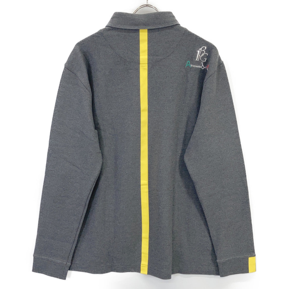 【GOLF】【×Del Piero】GDT012-ARN029 Gray ADP L/S Back Line Polo Long Sleeve Polo Shirt Tops VII Men's