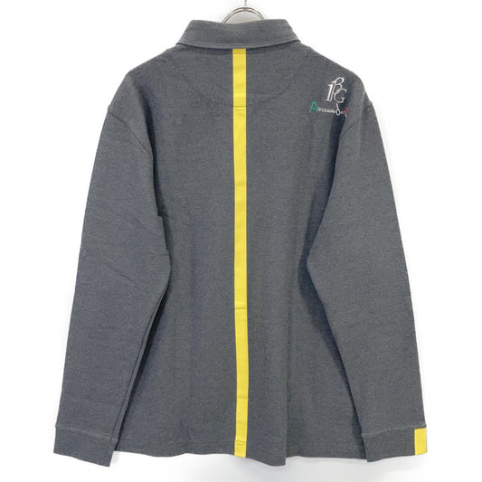 【GOLF】【×Del Piero】GDT012-ARN029 Gray ADP L/S Back Line Polo Long Sleeve Polo Shirt Tops VII Men's