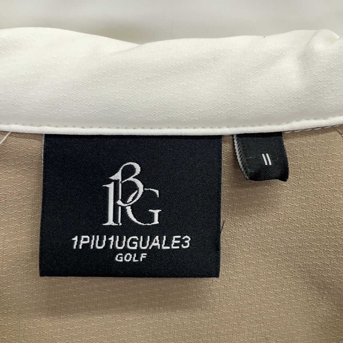 1piu1uguale3 ウノピゥウノウグァーレトレ 【GOLF】ベージュ 4WAY ストレッチハーフジップ 裏起毛バイカラープルオーバー トップス