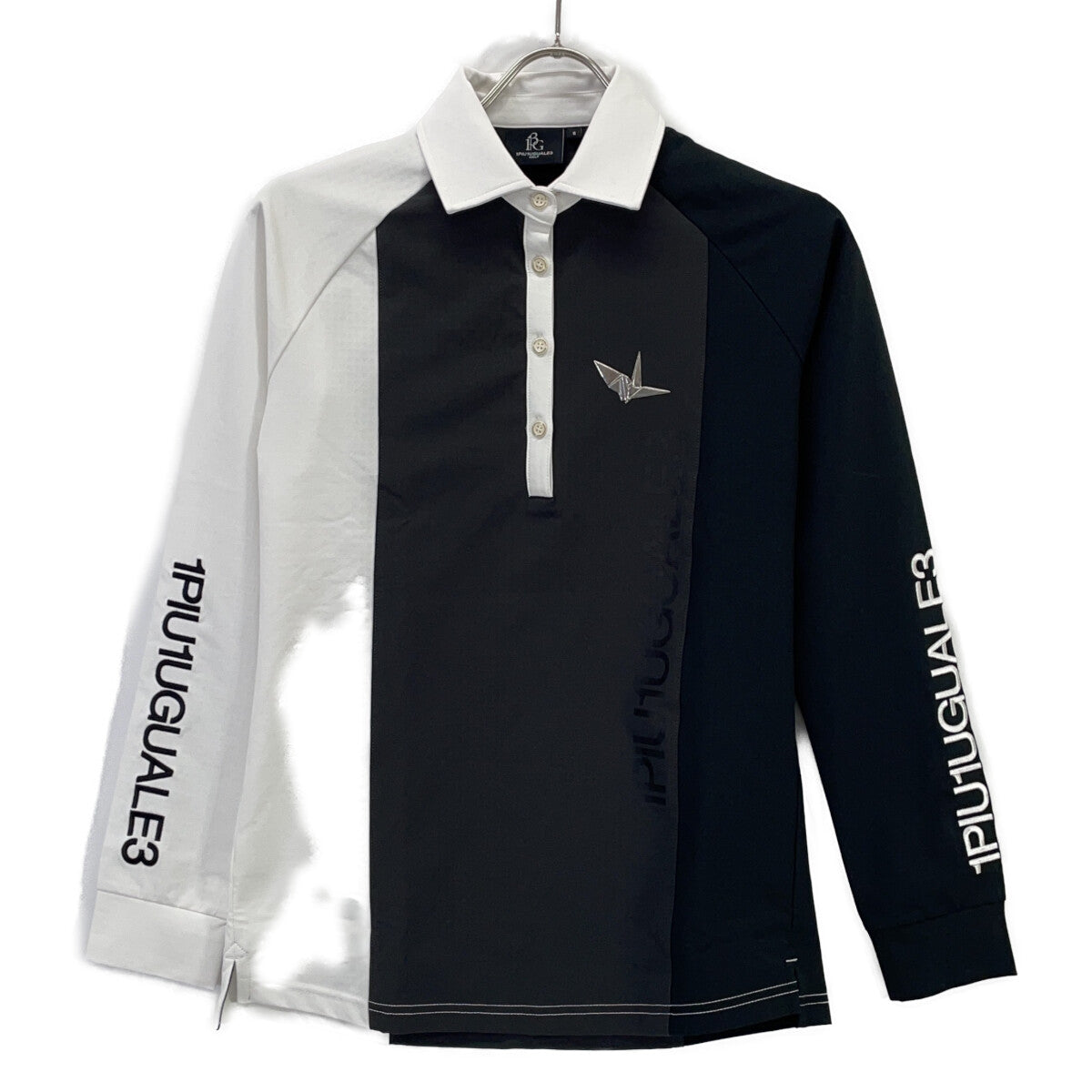 1piu1uguale3 Uno Piu Uno Uguale Tre 【GOLF】GST164-POE437 黑白条纹拼接POLO衫 L/S 弹力长袖POLO衫 上衣 II