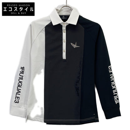 1piu1uguale3 Uno Piu Uno Uguale Tre 【GOLF】GST164-POE437 黑白条纹拼接POLO衫 L/S 弹力长袖POLO衫 上衣 II