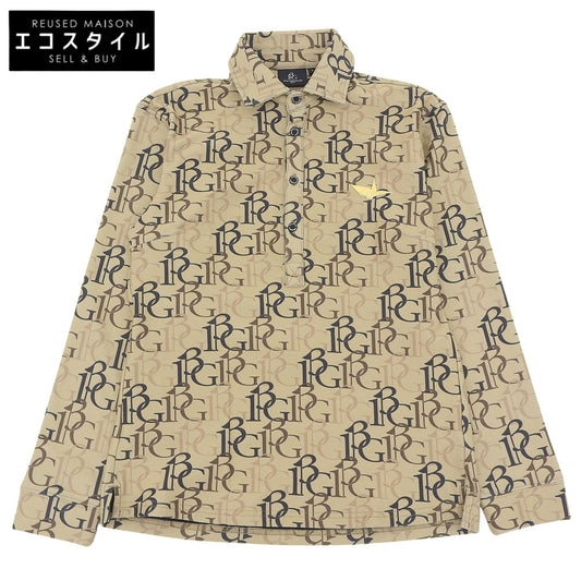 1piu1uguale3 ウノピゥウノウグァーレトレ GOLF 総柄ロゴ ロングスリーブ ポロ Tシャツ トップス メンズ ブラウン II GST206-POE519 トップス II