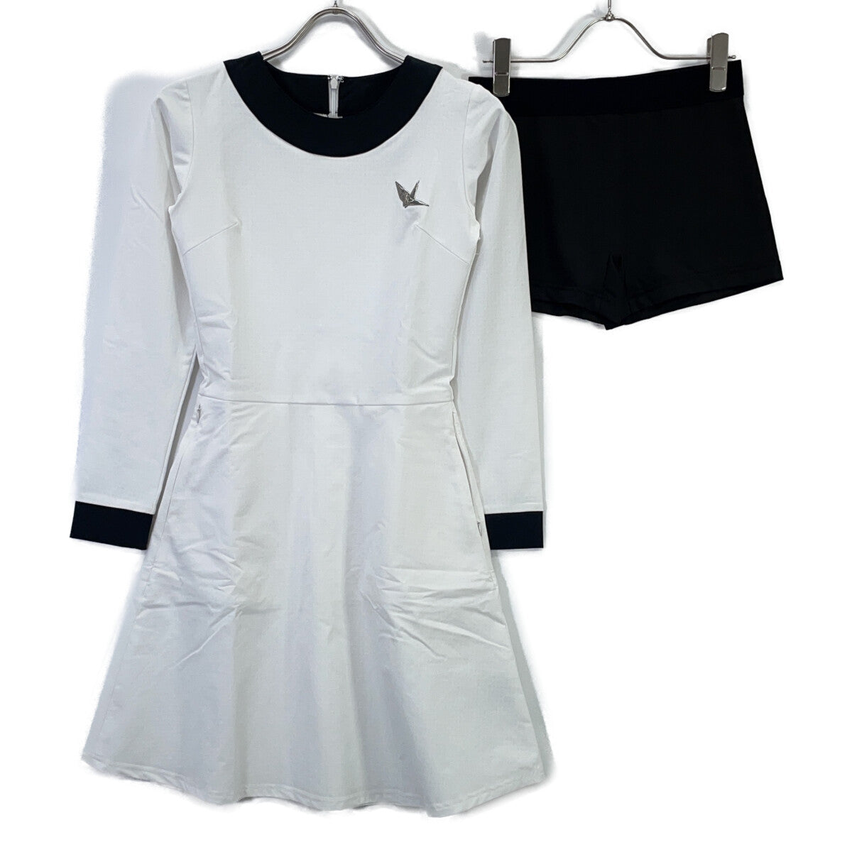 1piu1uguale3 ウノピゥウノウグァーレトレ 【GOLF】GST172-POE437 23AW ホワイト HEM COLOR ONEPIECE ワンピース ワンピース