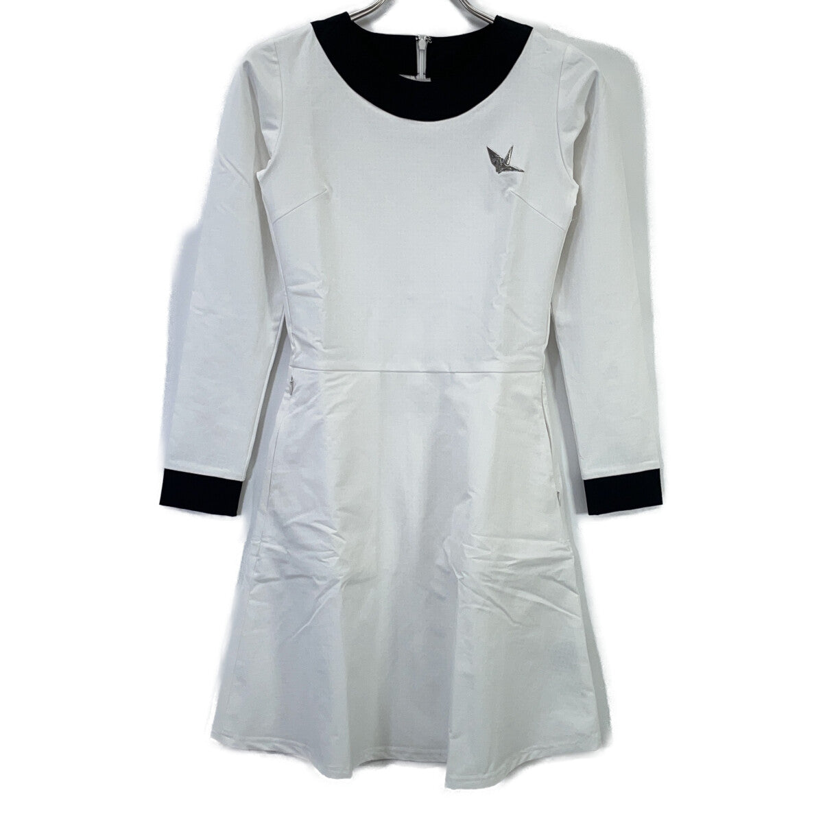 1piu1uguale3 ウノピゥウノウグァーレトレ 【GOLF】GST172-POE437 23AW ホワイト HEM COLOR ONEPIECE ワンピース ワンピース