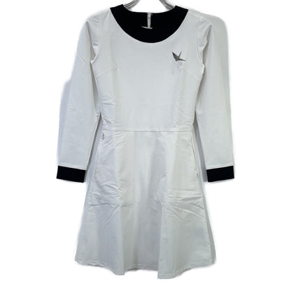 1piu1uguale3 ウノピゥウノウグァーレトレ 【GOLF】GST172-POE437 23AW ホワイト HEM COLOR ONEPIECE ワンピース ワンピース