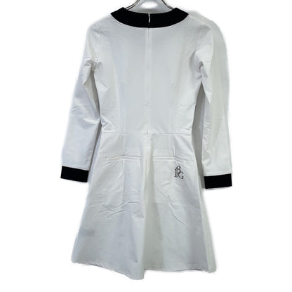 1piu1uguale3 ウノピゥウノウグァーレトレ 【GOLF】GST172-POE437 23AW ホワイト HEM COLOR ONEPIECE ワンピース ワンピース