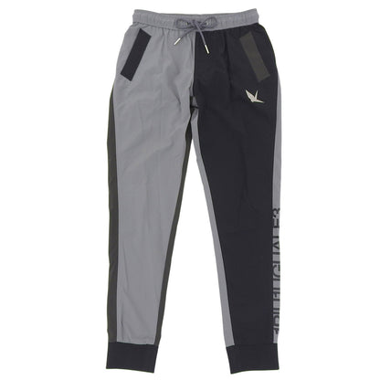 1piu1uguale3 ウノピゥウノウグァーレトレ GOLF CRAZY RIB PANTS ナイロン イージーパンツ レディース ブラック×グレー II GSP040-POE395 ボトムス II