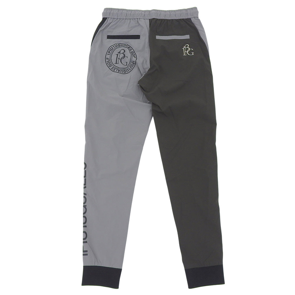 1piu1uguale3 ウノピゥウノウグァーレトレ GOLF CRAZY RIB PANTS ナイロン イージーパンツ レディース ブラック×グレー II GSP040-POE395 ボトムス II