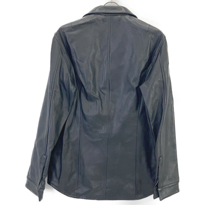 AKM エイケイエム S118 LMB033 21SS ブラック ラムスキン WRINKLE ITALIAN SHIRTS レザーシャツジャケット ジャケット