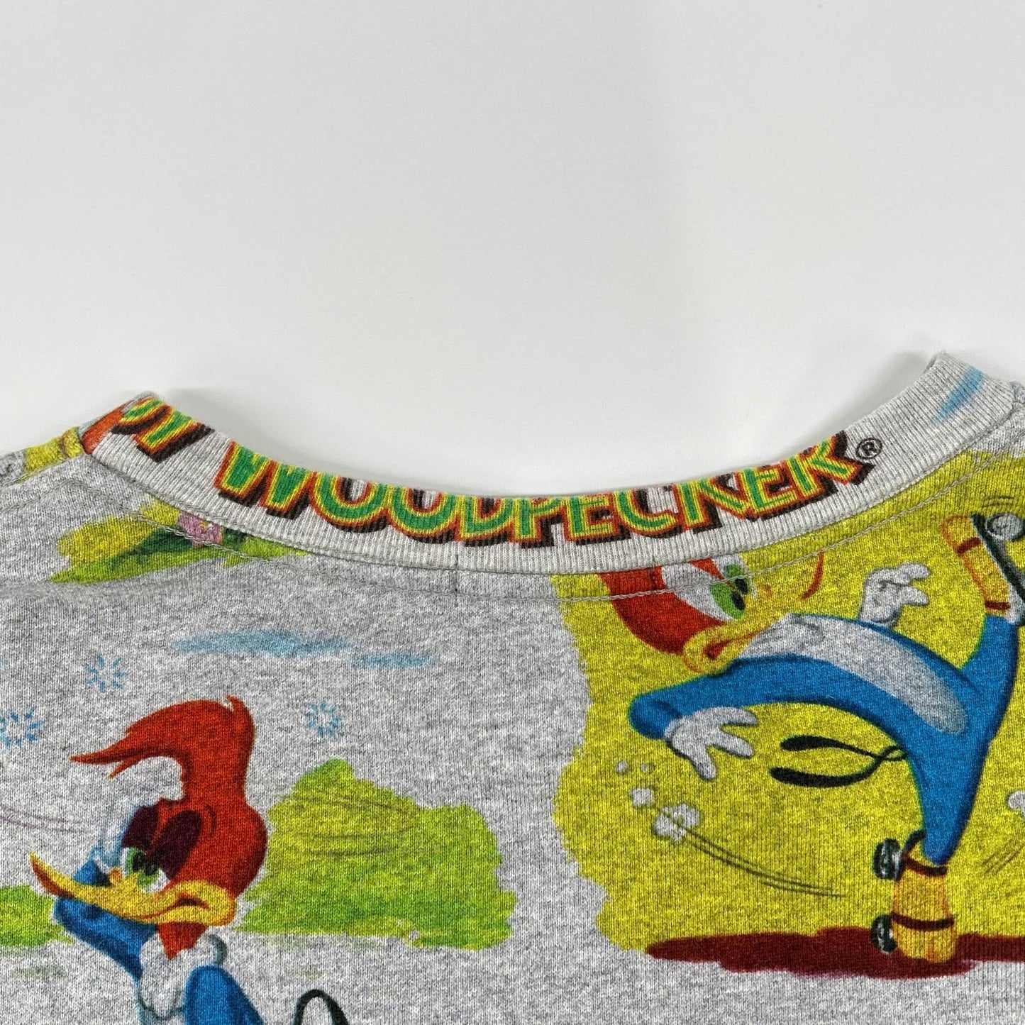 HYSTERIC GLAMOUR ヒステリックグラマー ×WOODY WOODPECKER 0151CS06 グレー コットン 総柄 スウェットプルオーバー トップス