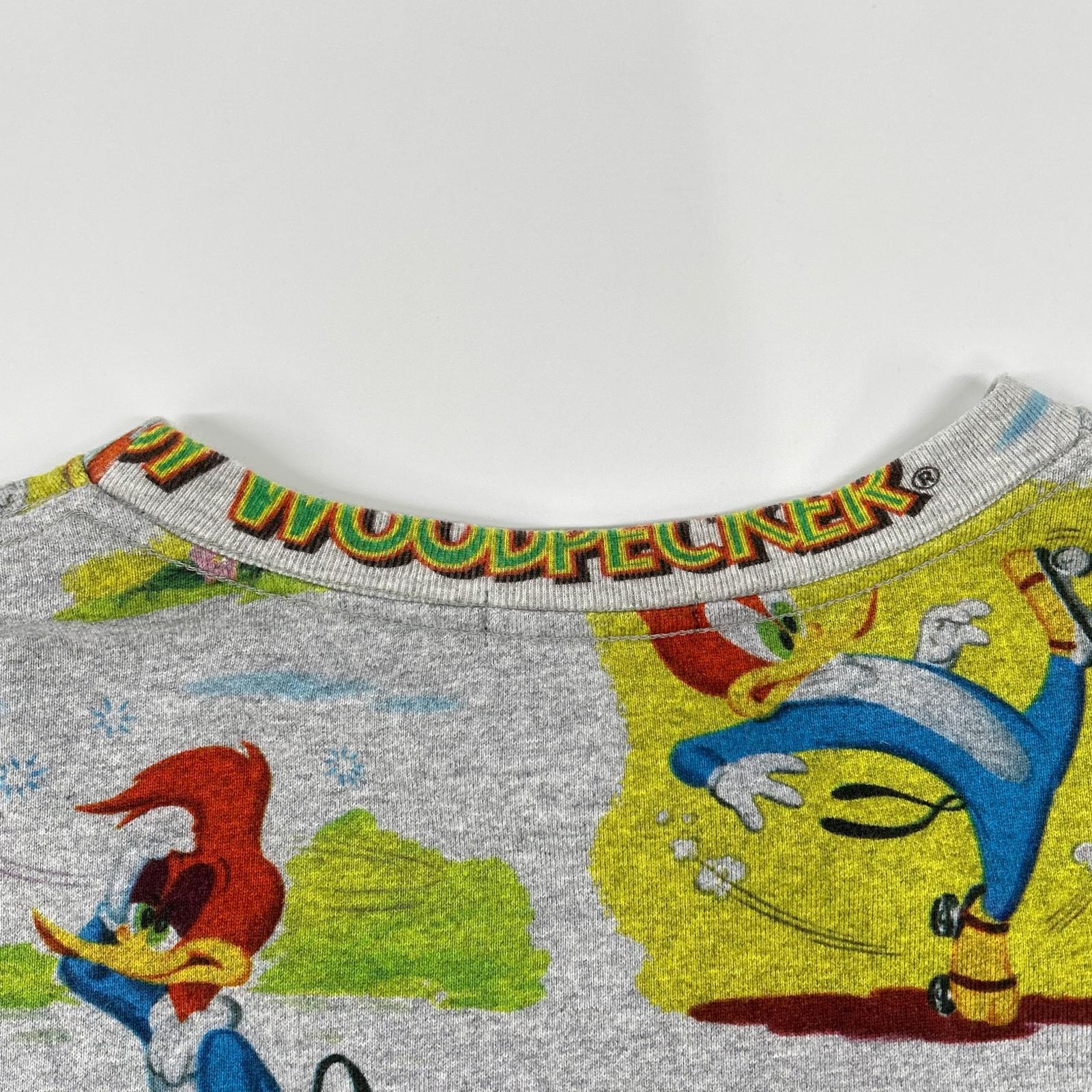 HYSTERIC GLAMOUR ヒステリックグラマー ×WOODY WOODPECKER 0151CS06 グレー コットン 総柄 スウェットプルオーバー トップス