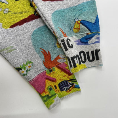 HYSTERIC GLAMOUR ヒステリックグラマー ×WOODY WOODPECKER 0151CS06 グレー コットン 総柄 スウェットプルオーバー トップス