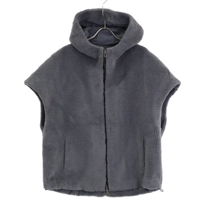 LIGNAGGIO [Beautiful Condition] Zip-Up Faux Fur Hoodie Gilet/Vest