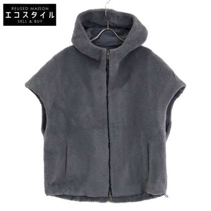 LIGNAGGIO [Beautiful Condition] Zip-Up Faux Fur Hoodie Gilet/Vest