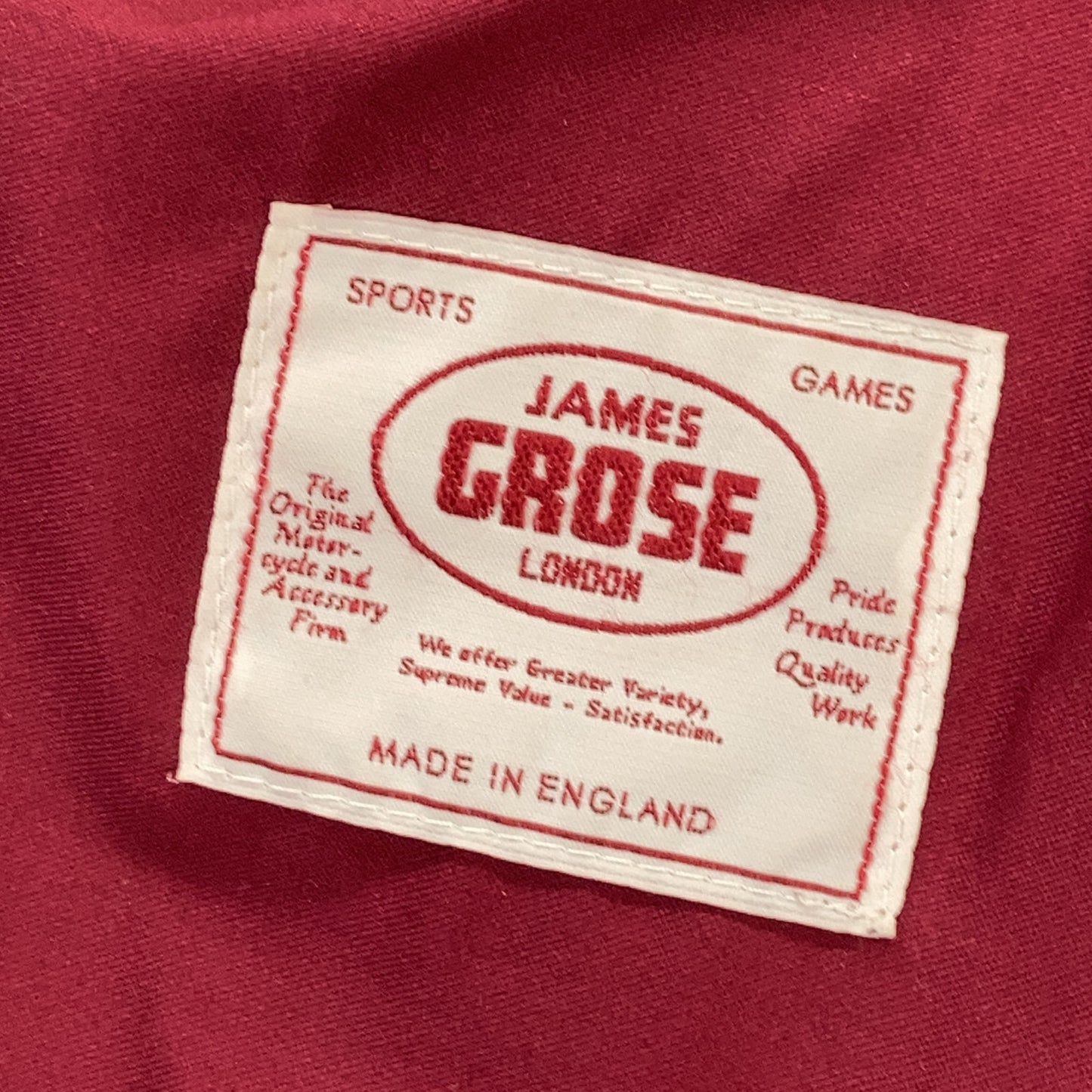 JAMES GROSE Black, Made in England, Horsehide, KANSAN Leather Semi-Double Jacket, Size 40