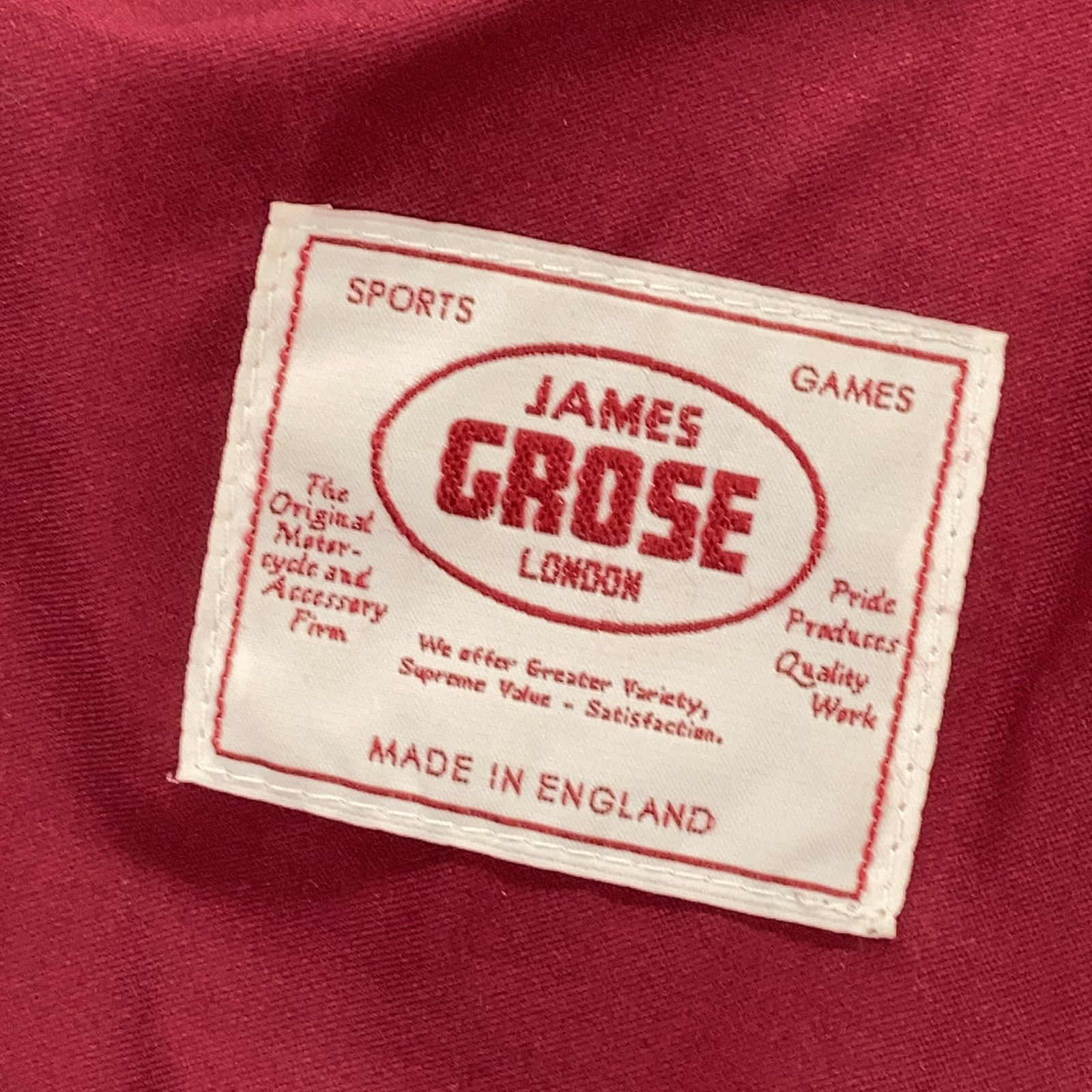 JAMES GROSE Black, Made in England, Horsehide, KANSAN Leather Semi-Double Jacket, Size 40