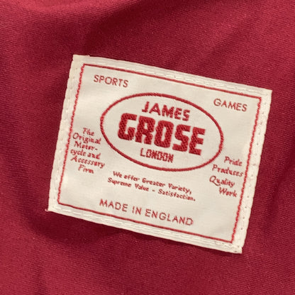 JAMES GROSE Black Made in England Horsehide KANSAN Leather Semi-Double Jacket Jacket