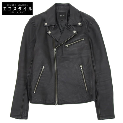 BEAMS ビームス シープレザー ダブルライダース ジャケット メンズ ブラック M 11-18-2899-202 ジャケット M