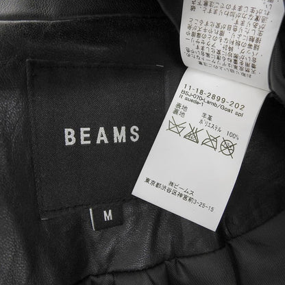 BEAMS ビームス シープレザー ダブルライダース ジャケット メンズ ブラック M 11-18-2899-202 ジャケット M