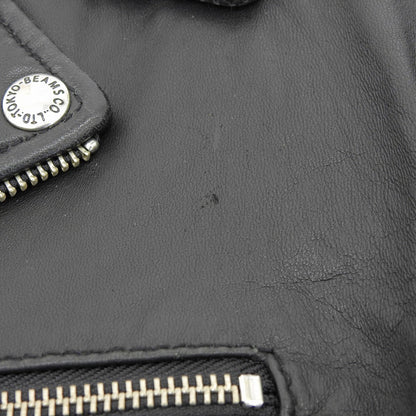 BEAMS ビームス シープレザー ダブルライダース ジャケット メンズ ブラック M 11-18-2899-202 ジャケット M