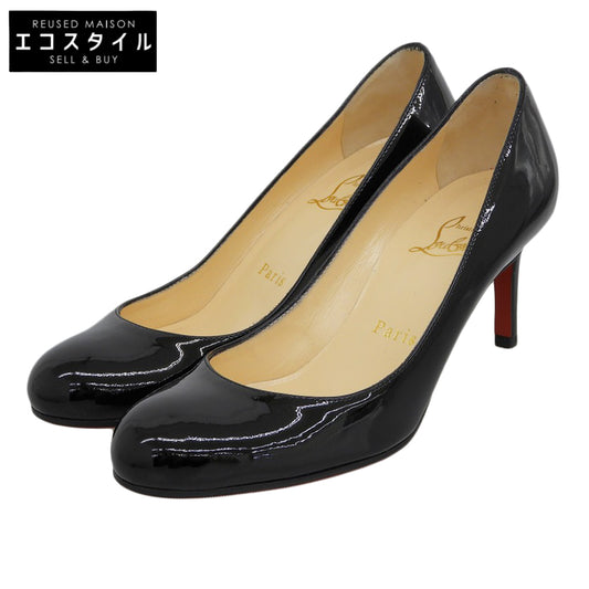 Christian Louboutin 克里斯提·鲁布托 专柜正品 漆皮 SIMPLE PUMP 简约高跟鞋70 女士 黑色 35 1/2 鞋子