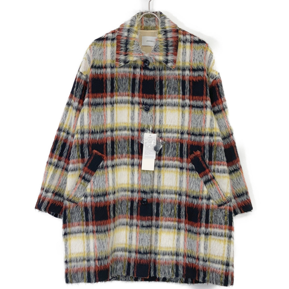 JOHNBULL AH131 Black Shaggy Check Coat Coat F
