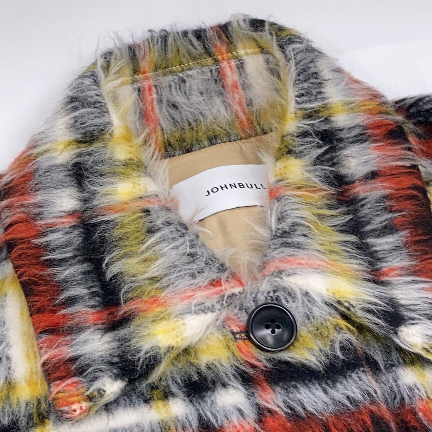JOHNBULL AH131 Black Shaggy Check Coat Coat F