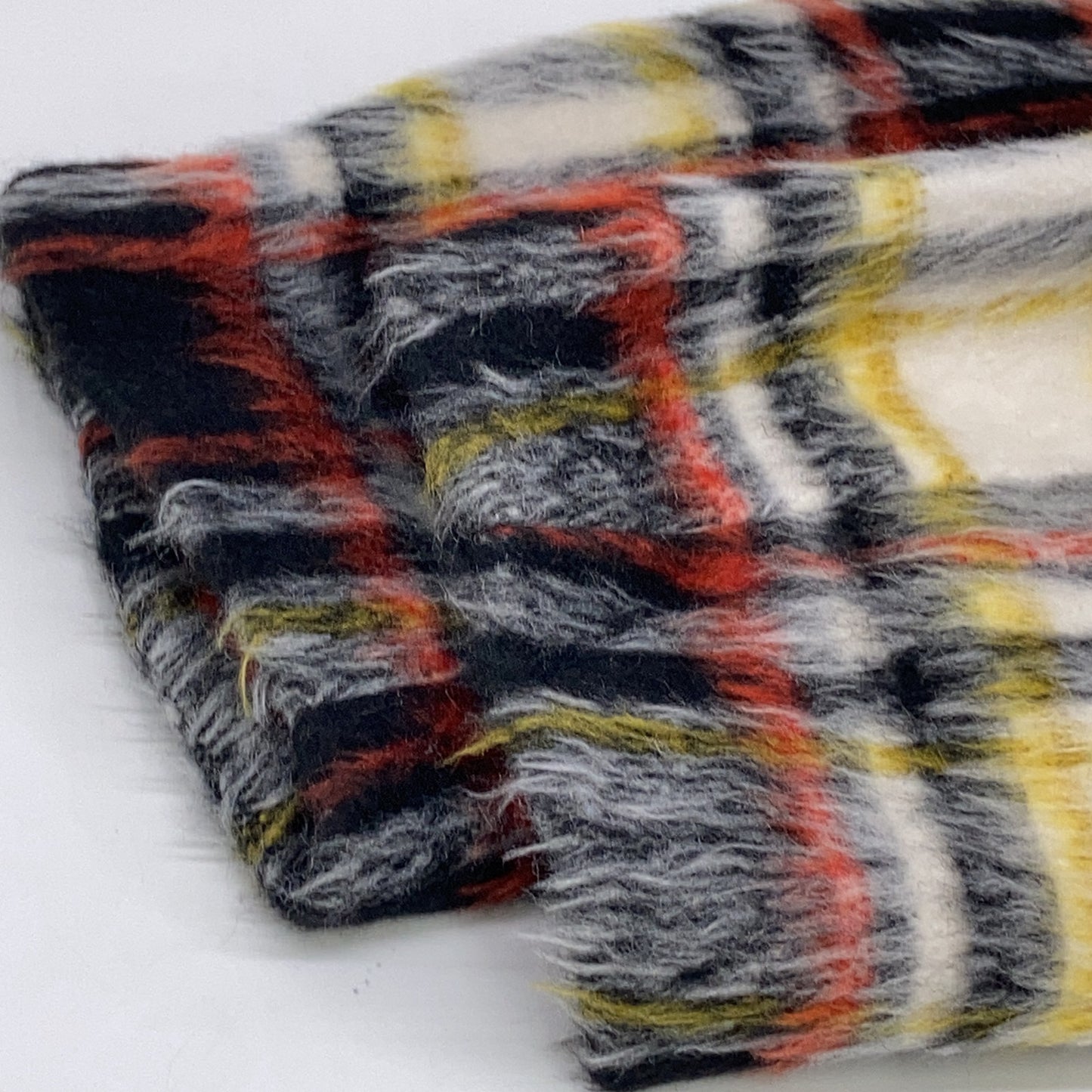 JOHNBULL AH131 Black Shaggy Check Coat Coat F
