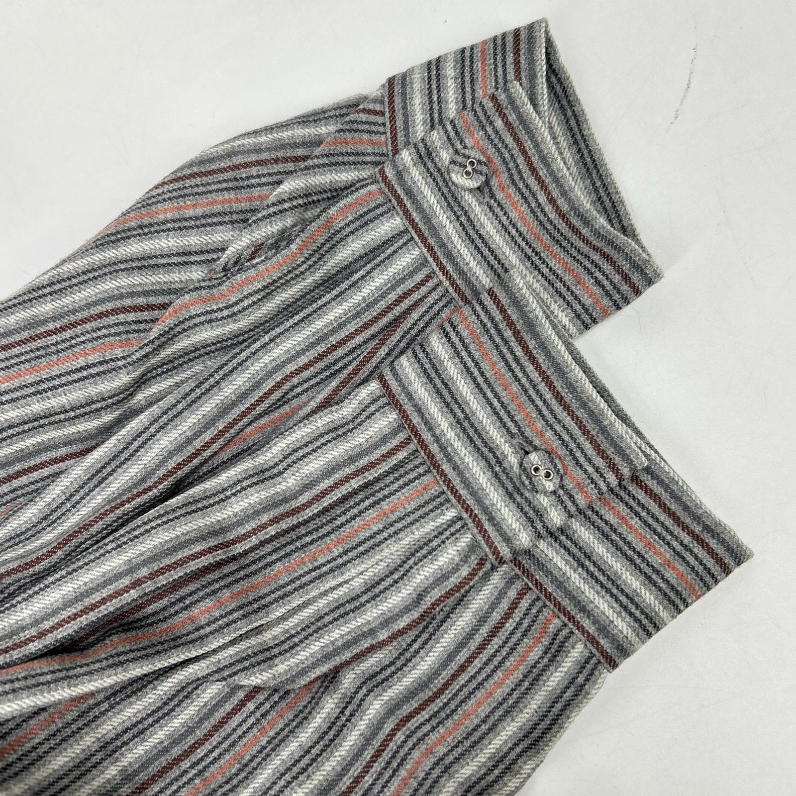 IS-O-029A ｸﾞﾚｰ ｽﾄﾗｲﾌﾟｼｬﾂﾜﾝﾋﾟｰｽ ワンピース F レディース