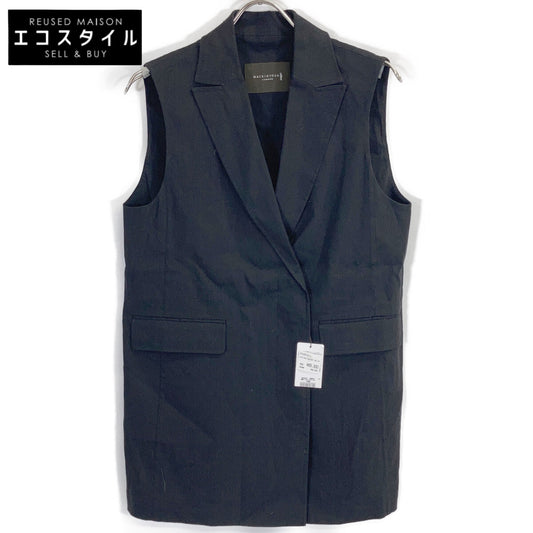 MACKINTOSH LONDON G5E12-149-09 Black Linen x Rayon Stretch Gilet Vest