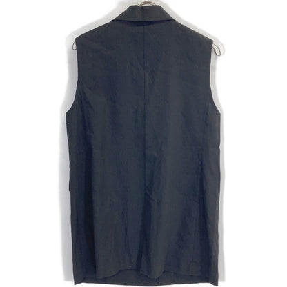 MACKINTOSH LONDON G5E12-149-09 Black Linen x Rayon Stretch Gilet Vest