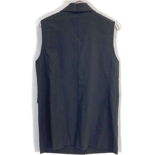 MACKINTOSH LONDON G5E12-149-09 Black Linen x Rayon Stretch Gilet Vest