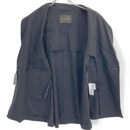 MACKINTOSH LONDON G5E12-149-09 Black Linen x Rayon Stretch Gilet Vest