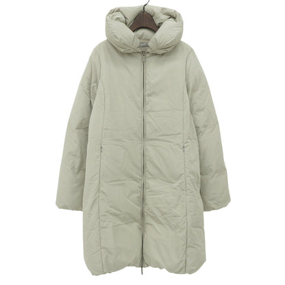 Nylon Blend Long Down Coat, Light Gray, Size 38, 03-2309666, Coat, Size 38, Women's