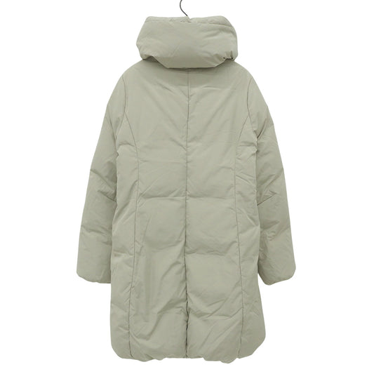 Nylon Blend Long Down Coat, Light Gray, Size 38, 03-2309666, Coat, Size 38, Women's