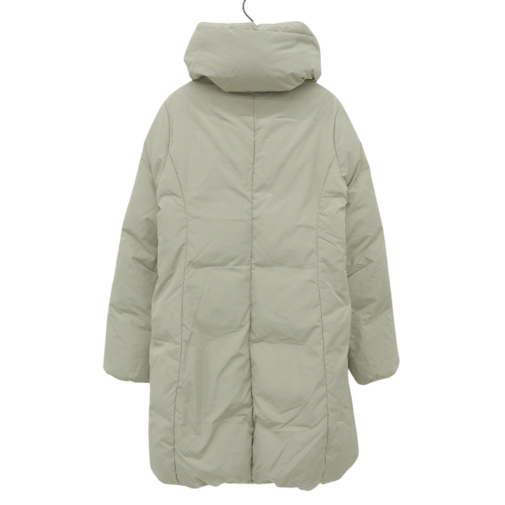 Nylon Blend Long Down Coat, Light Gray, Size 38, 03-2309666, Coat, Size 38, Women's
