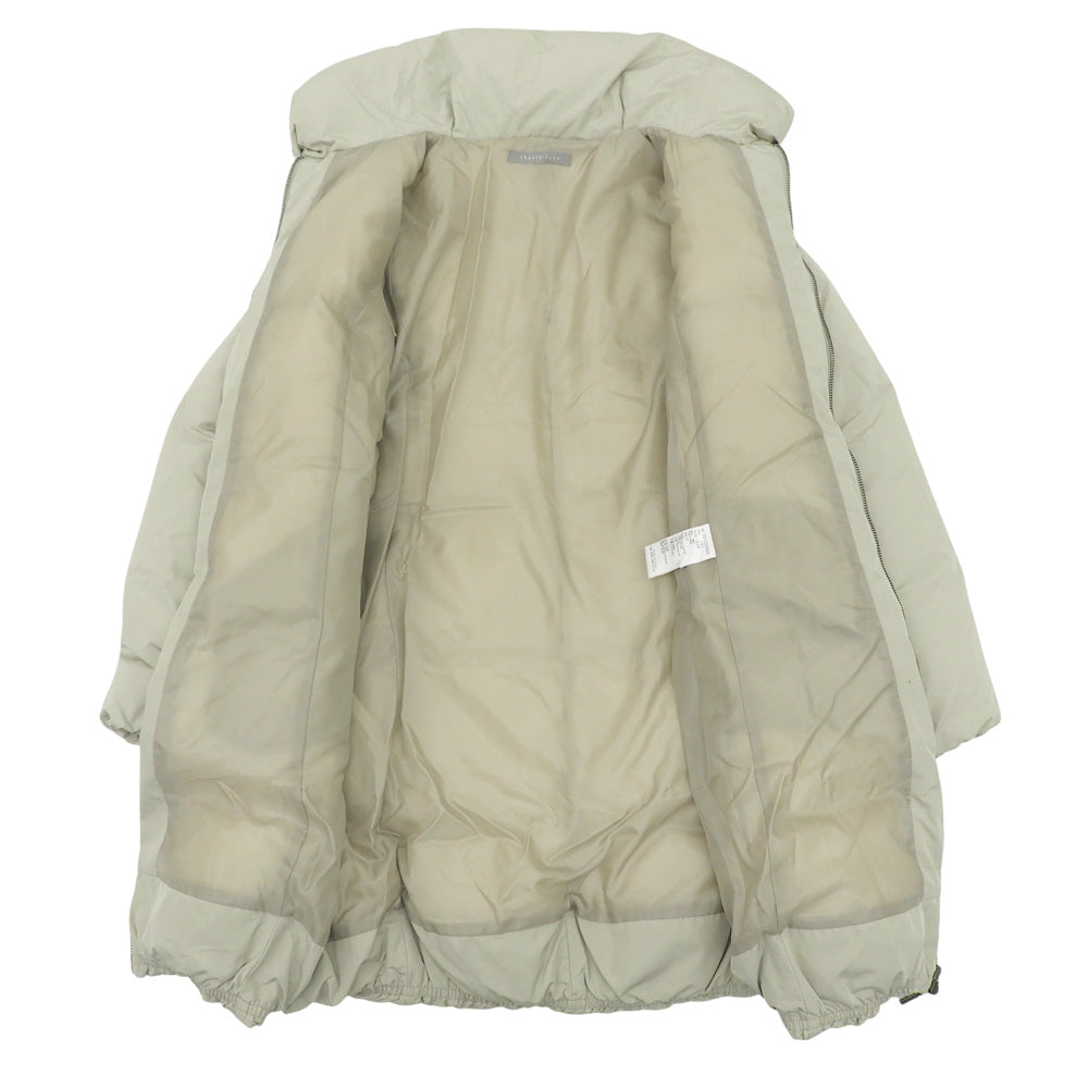 Nylon Blend Long Down Coat, Light Gray, Size 38, 03-2309666, Coat, Size 38, Women's