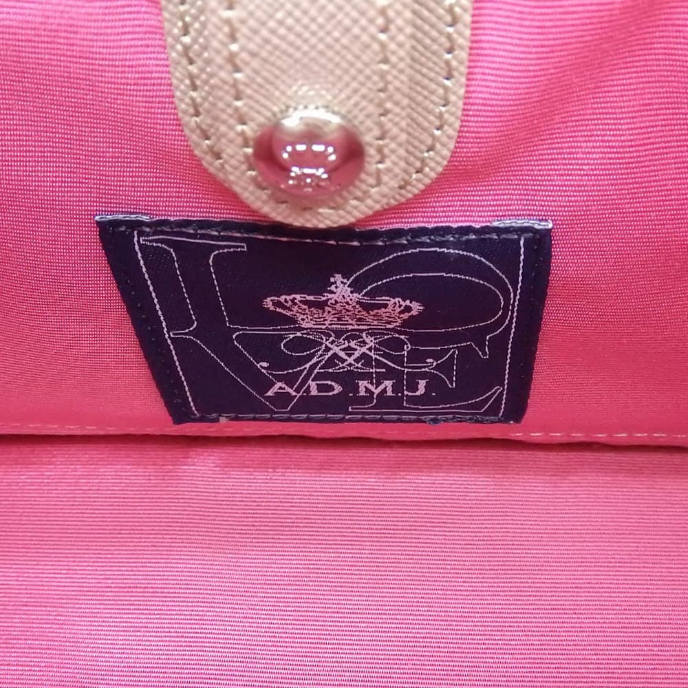 A.D.M.J. Accessoires De Mademoiselle ADMJ 新品同様 スネークレザー クリスタル ハンドバッグ フラップ付 レディース グレー ハンドバッグ