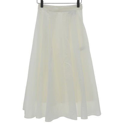 UNITED ARROWS ユナイテッドアローズ 美品 サイドジップ ギャザー ロングスカート レディース 白 ホワイト スカート 36