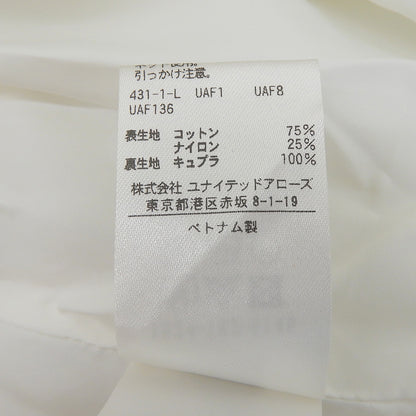 UNITED ARROWS ユナイテッドアローズ 美品 サイドジップ ギャザー ロングスカート レディース 白 ホワイト スカート 36